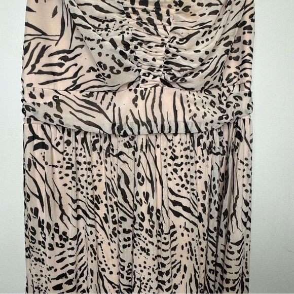 H&M Pale Pink Strappy Maxi Dress Animal Print Size Large - Picture 4 of 12
